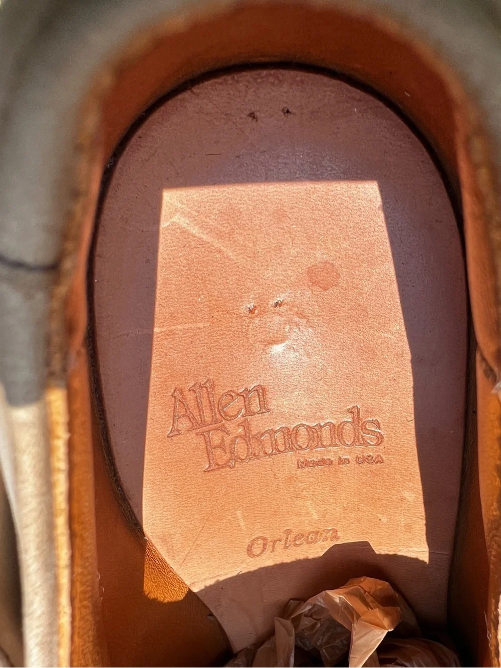 CLEAN Allen Edmonds size 9 Mens Orlean Style Nubuck Beige Oxford shoes